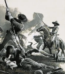 In 1858, two troops of Mexican cavalry attacked the Apaches