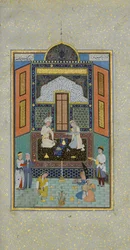 Bahram Gur in the White Palace on Friday, Folio 235 from a Khamsa