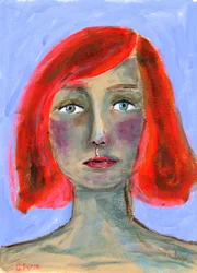Thoughtful Redhead Gaze