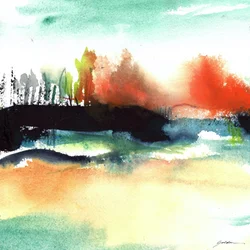 Vibrant Abstract Landscape