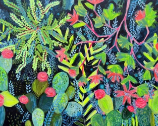 Vibrant Cactus Garden