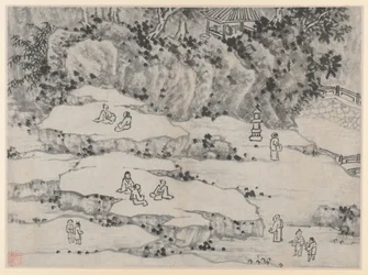Twelve Views of Tiger Hill, Suzhou: The Nodding Stone Terrace, Tiger Hill