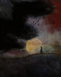 Dark Night Golden Moon
