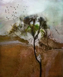 Windswept Tree Landscape