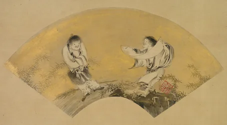 Hanshan and Shide Kanzan and Jittoku, mid-1500s