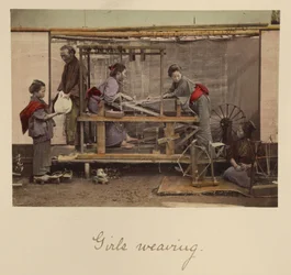 Girls Weaving