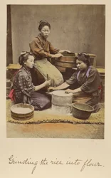 Grinding the Rice into Flour