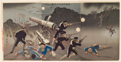Fierce Attack in the Moonlight at Port Arthur
