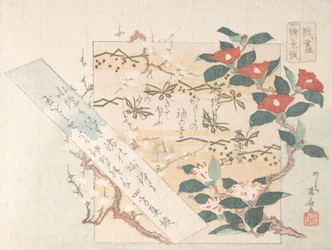 Designs of Writing-Paper with Flowers