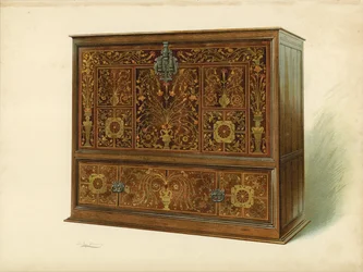 Cabinet Inlaid with Marqueterie, Property of Sir George Donaldson