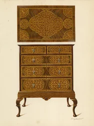 Chest of Drawers Inlaid with Marqueterie