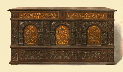Oak Inlaid Chest