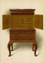 Walnut Cabinet, property of Edward Dent