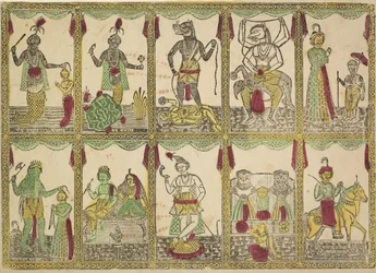 Das Avataras, Ten Incarnations of Vishnu (verso)