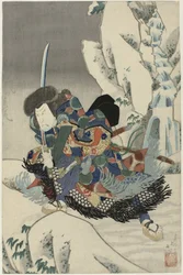 Actor in Snowy Landscape, with Sword