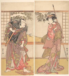 Kabuki Actors Osagawa Tsuneyo II and Ichikawa Danjuro V