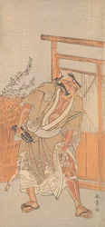 The Actor 2nd Nakamura Sukegoro as a Man Bearing a Black Lacquer Letter Box