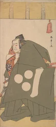 The Actor Nakamura Nakazo in Shibaraku in Dark Green Robes, ca. 1781
