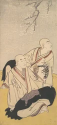 The Third Sawamura Sojuro & the Second Ichikawa Monnosuke as Buddhist Monks