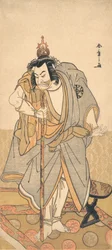 The Actor Nakamura Nakazo as a Pilgrim to Buddhist Temple