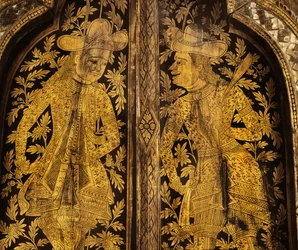 Library window depicting foreigners