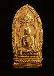 Votive plaque depicting Buddha subduing Mara
