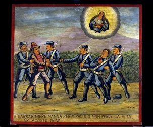 Ex-voto Sicilian: The Carabiner Manna by Miracle Does Not Lose His Life on 27/08/1872