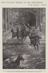 Plunging horses in Siberia, a performance at the London Hippodrome