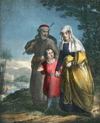 Jesus returning with his parents to Nazareth