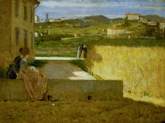 In the shadow of the villa, c.1872-73