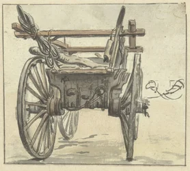 Back of a four-wheeled cart