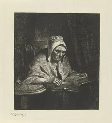 Old Woman Reading