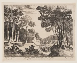 Christ Healing the Bleeding Woman, from Landscapes with Scenes from the Life of Christ