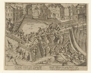Spanish Fury: Inhabitants Fleeing into the Scheldt, 1576