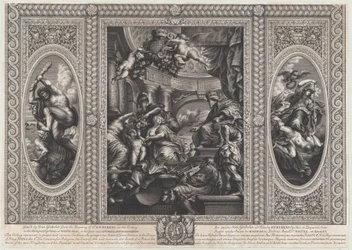 An allegorical scene showing the benefits of James