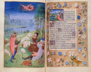 The Annunciation to the Shepherds, from the Huth Hours