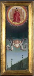 The Soul of Saint Bertin Carried to Heaven (Altarpiece from Abbey of St. Bertin). c. 1459