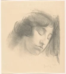 Head of a Woman with Closed Eyes