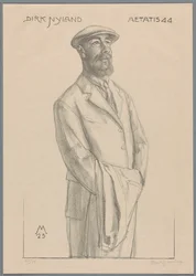 Portrait of Dirk Hidde Nijland with Coat over Arm