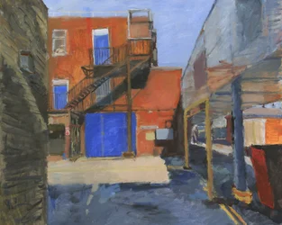 Building with 3 Blue Doors