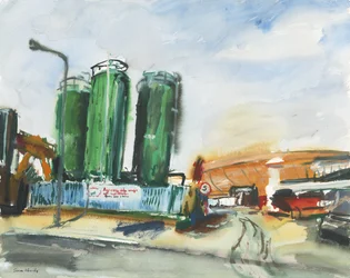 Construction Zone and Gas Holder