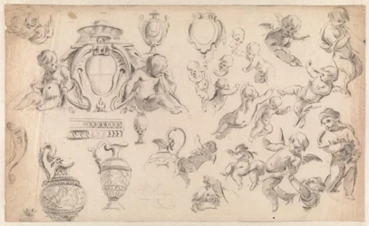 Study for a Decoration with Putti and Ornaments