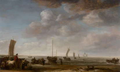 Fisherfolk and Other Figures on a Beach