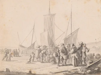 Beach with Fish Sellers