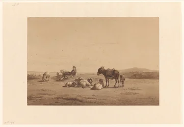 Resting Shepherd with Donkey