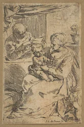 Holy Family with a Rosary