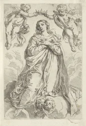 Coronation of Mary on the crescent moon