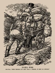 Up-Hill Work. John Bull. Even Though It