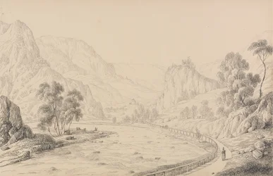 Album of 30 Views in the Tyrol and Italy: Between Brixen and Klausen - Tyrol, 27th Oct.r 1840