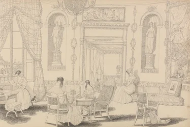 Album of 30 Views in the Tyrol and Italy: Circular Boudoir in Casino Pecori 10th October 1841